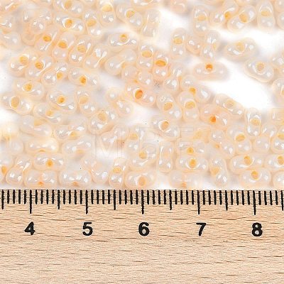 Opaque Colours Luster Glass Seed Beads SEED-K010-04F-1
