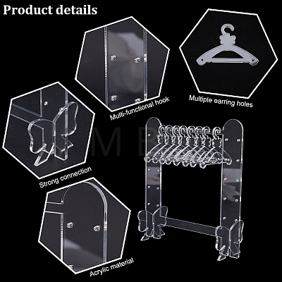 CRASPIRE 1 Set Acrylic Earring Display Stands EDIS-CP0001-13-1