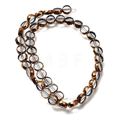 Electroplated Transparent Glass Beads Strands GL-CBA98F0-06C-06-1