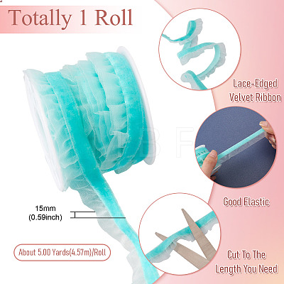 5 Yards Velvet Organza Ribbon SRIB-TA0001-40-1