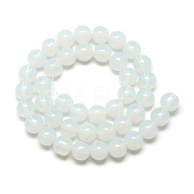 Imitation Jade Glass Beads Strands X-GR8mm69Y-1