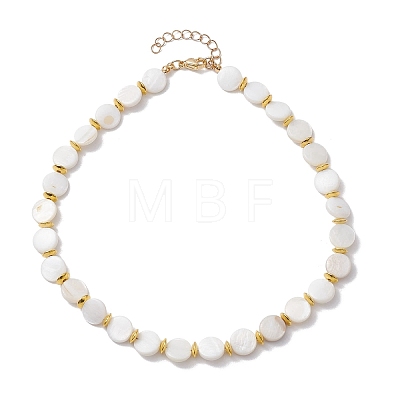 Natural Freshwater Shell Beaded Necklaces for Women NJEW-JN04829-1