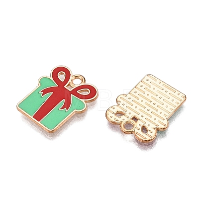 Christmas Theme Alloy Enamel Pendants ENAM-T020-33B-1