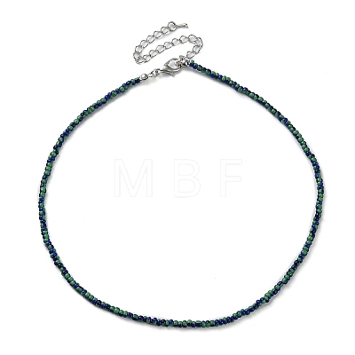 Glass Beaded Necklace NJEW-Z029-05S-1