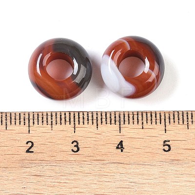 Natural Agate European Beads G-G740-14x8mm-36-1