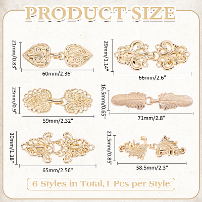 2 Sets 2 Styles Alloy Hook Button AJEW-ME0003-18-1