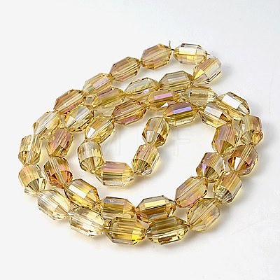 Electroplated Glass Beads EGLA-E006-08-1