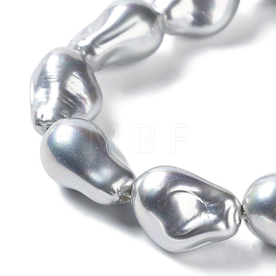 Electroplated Shell Pearl Beads Strands BSHE-G035-01A-01-1