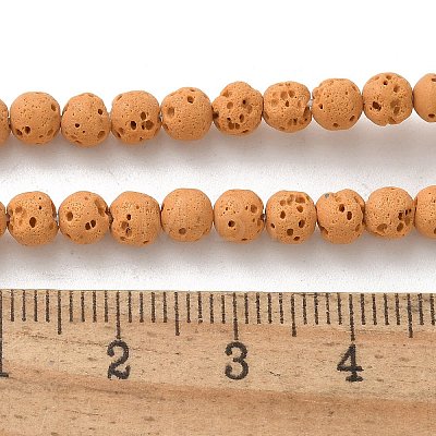 Synthetic Lava Rock Dyed Beads Strands G-H311-08D-09-1