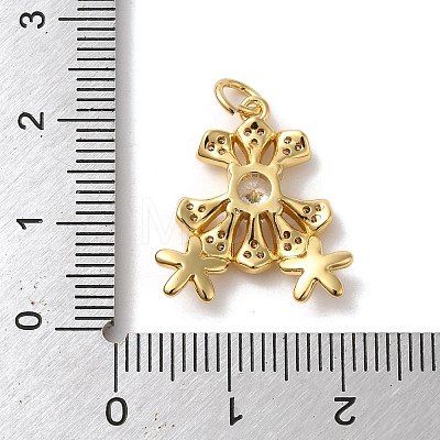 Brass Micro Pave Cubic Zirconia Pendants KK-K358-01A-G-1