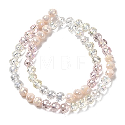 Electroplate Glass Beads Strands EGLA-D300-06-6mm-20-1