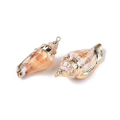 Natural Conch Shell Big Pendants SSHEL-N038-26-1