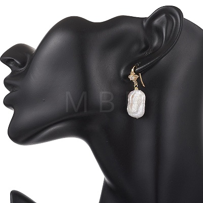 Rectangle Natural Keshi Pearl Dangle Earrings EJEW-JE06978-1