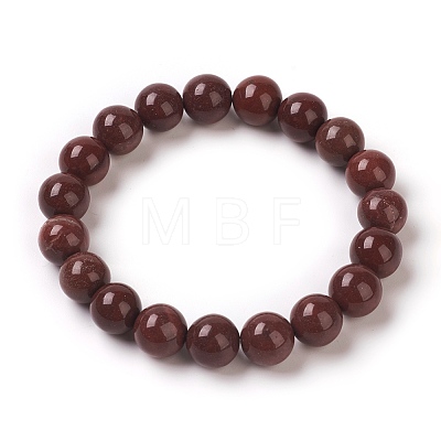 Natural Coffee Jasper Beaded Stretch Bracelets BJEW-G606-02B-10mm-1