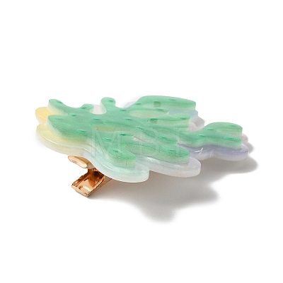 Ocean Theme Coral Acrylic Alligator Hair Clips OHAR-A009-01A-1