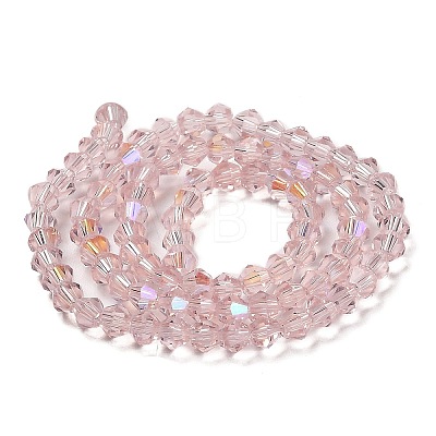 Transparent Electroplate Glass Beads Strands GLAA-F029-3mm-D26-1