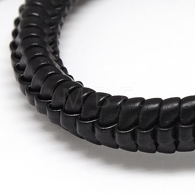 Trendy Unisex Casual Style Leather Wrapped PU Leather Bracelets BJEW-L308-14-1