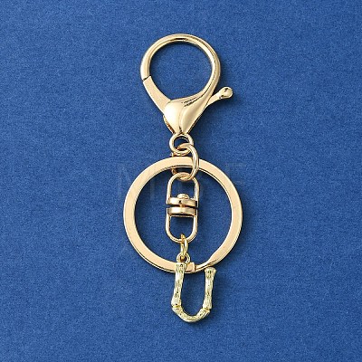 Alloy Initial Letter Charm Keychains KEYC-YW00006-21-1