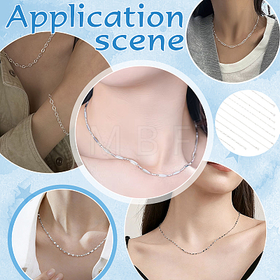 20Pcs 10 Styles Brass Chain Necklace Sets MAK-PH0001-08-1