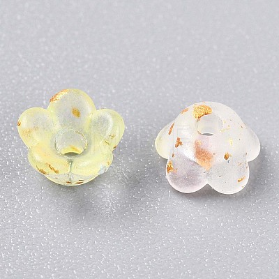 Frosted Transparent Acrylic Beads OACR-N137-72F-1