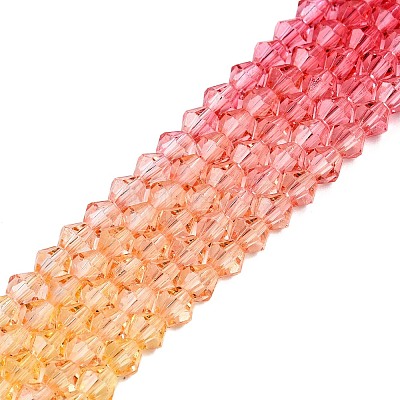 Baking Painted Glass Bead Strands DGLA-A039-T6mm-A03-1