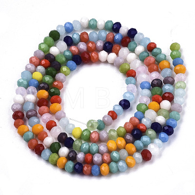 Opaque Glass Beads Strands GLAA-N041-007-1