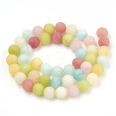 Dyed Natural White Jade Beads Strands G-T106-311-1