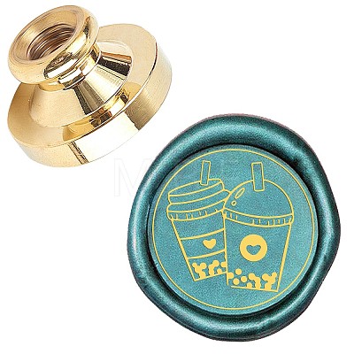 Wax Seal Brass Stamp Head AJEW-WH0209-096-1