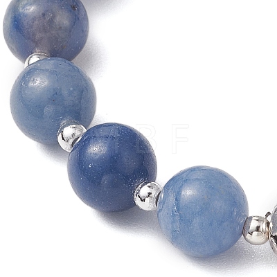 Natural Blue Aventurine Beaded Bracelets BJEW-TA00564-02-1