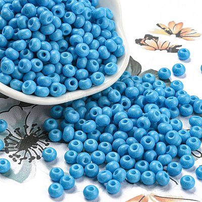 Imitation Jade Glass Seed Beads SEED-Z001-A-B18-1