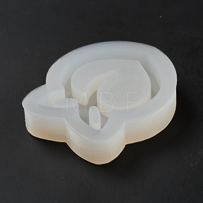 DIY Peach Shape Quicksand Silicone Molds X-DIY-E048-03-1