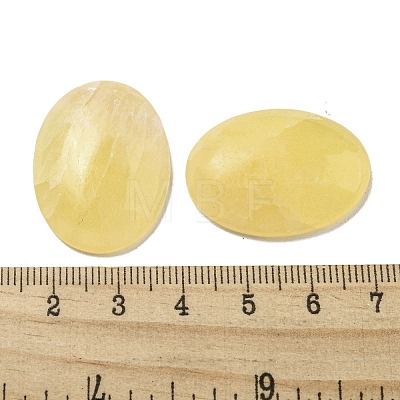 Natural Yellow Jade Cabochons G-C115-01B-14-1