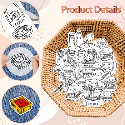 4 Sheets 11.6x8.2 Inch Stick and Stitch Embroidery Patterns DIY-WH0455-176-1