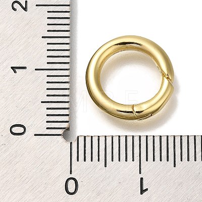 Rack Plating Brass Spring Gate Rings KK-I720-05G-1