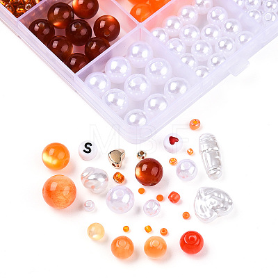 DIY 28 Style Resin & Acrylic & ABS Beads Jewelry Making Finding Kit DIY-NB0012-03F-1