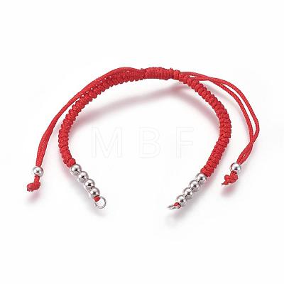 Nylon Cord Braided Bead Bracelets Making BJEW-F360-FP-1