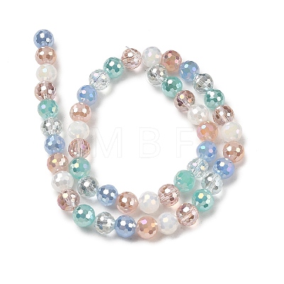 Electroplate Glass Beads Strands EGLA-D300-06-8mm-06-1