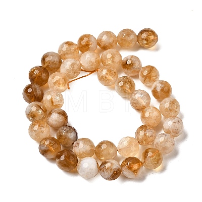 Heated Natural Citrine Beads Strands G-D359-A01-10mm-1