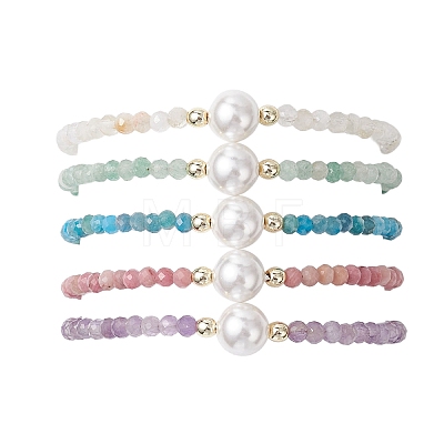 Gemstone Bead Bracelets BJEW-JB12956-1