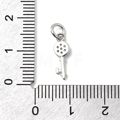 Brass Micro Pave Cubic Zirconia Charms KK-C139-06P-1