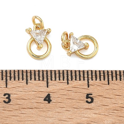 Brass Pave Cubic Zirconia Pendants KK-A291-18G-1