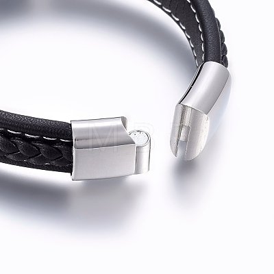 Leather Cord Bracelets BJEW-E345-09P-1
