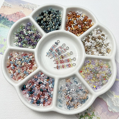 Transparent Glass Seed Beads FIND-U017-18D-1