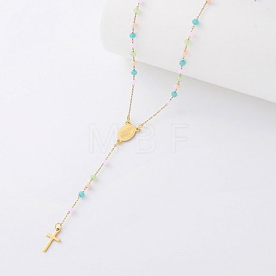 Vintage Resin Rosary Bead Necklaces BR3351-5-1