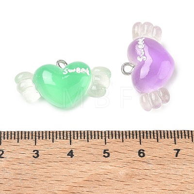 Transparent Resin with Alloy Pendants RE-CBA14F0-06-1