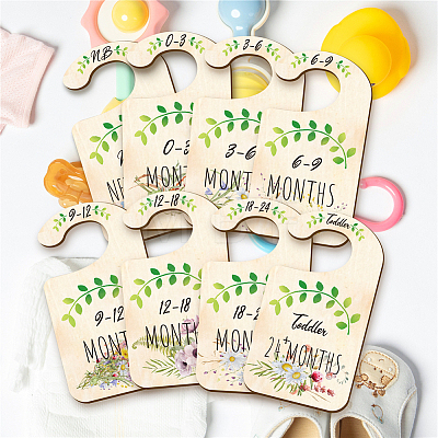Wood Baby Closet Size Dividers AJEW-WH0353-003-1