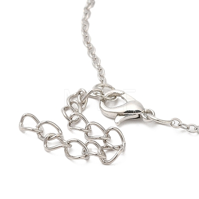 Heart with Word Best Wishes Zinc Alloy Pendant Necklaces for Christmas LS-NJEW-M203-02B-GP-1