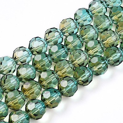 Baking Paint Transparent Glass Beads Strands DGLA-A035-T10mm-A08-1