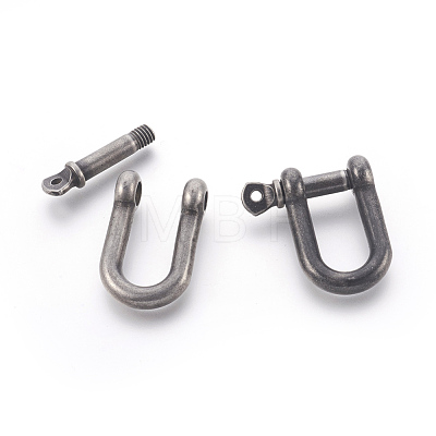304 Stainless Steel Screw D-Ring Anchor Shackle Clasps STAS-O114-096B-AS-1