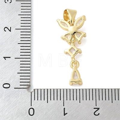Brass Micro Pave Cubic Zirconia Pendants KK-K298-50G-1